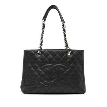 Black Chanel Caviar Grand Shopping Tote