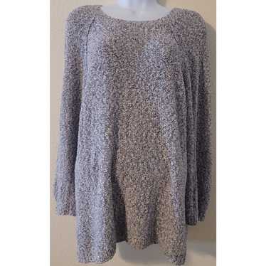 Other Loft Blue White Marled Popcorn Knit Women's 