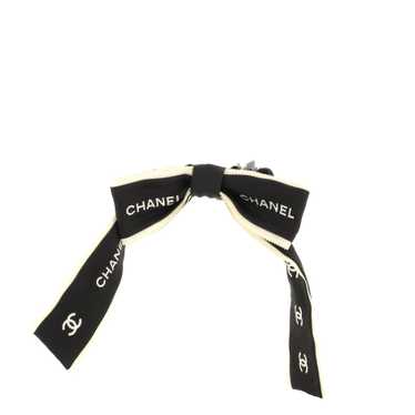 CHANEL Bow Hair Tie Printed Silk - image 1