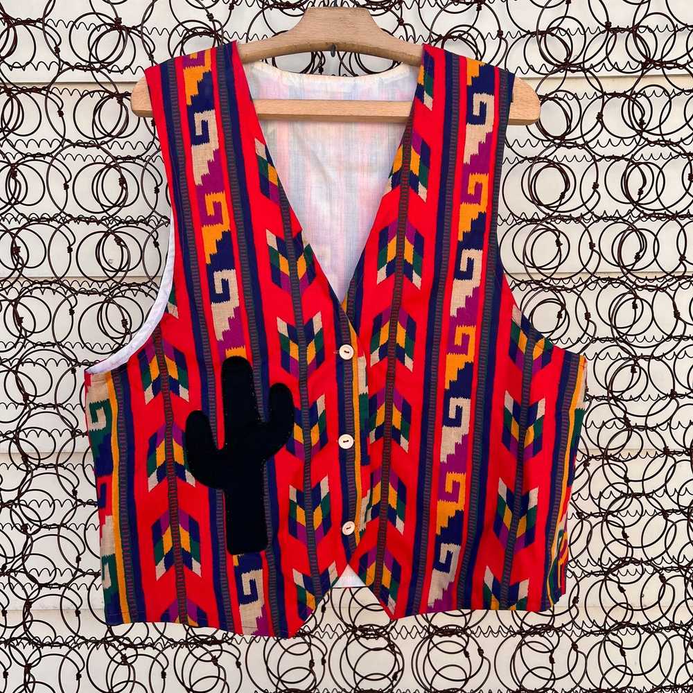 Vintage Vintage Handmade Aztec Southwestern Bold … - image 1