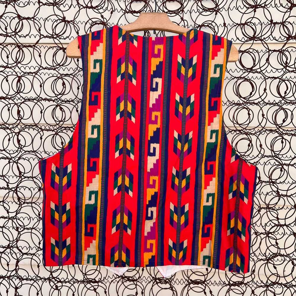 Vintage Vintage Handmade Aztec Southwestern Bold … - image 3