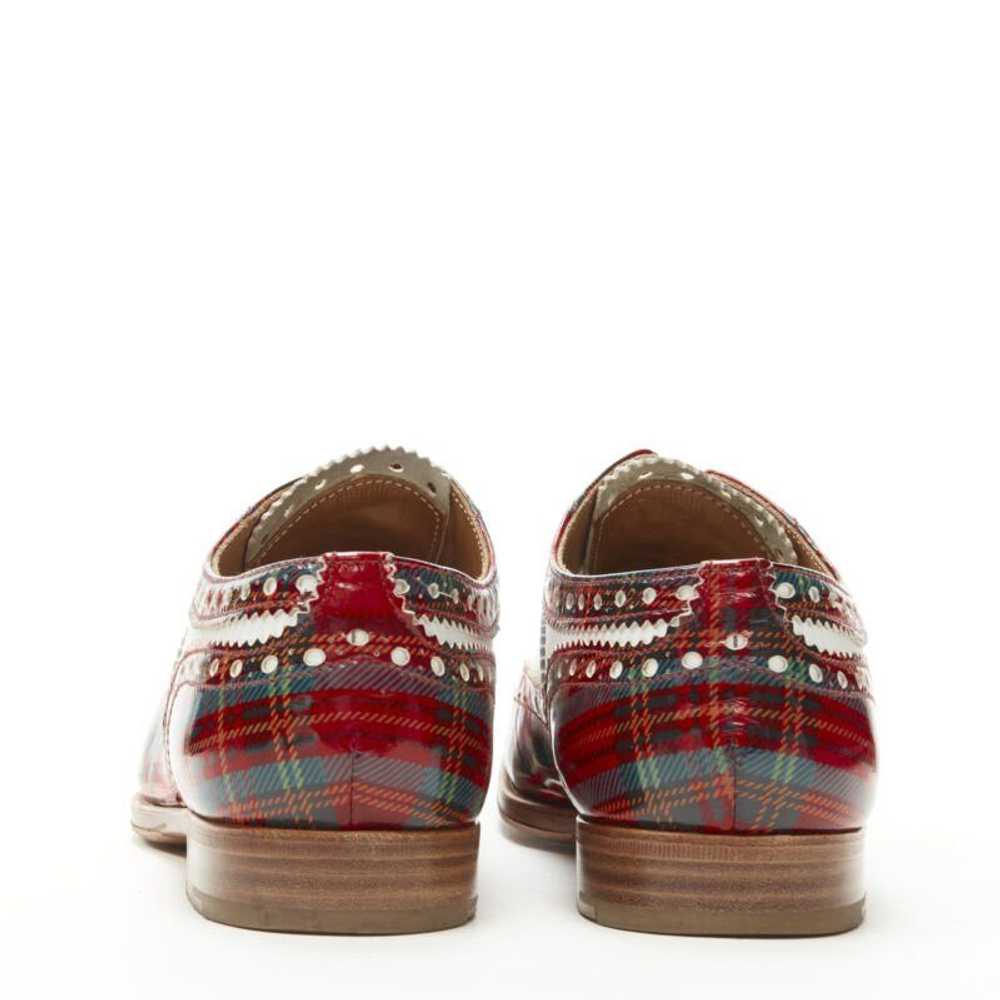 Churchs CHURCH'S Burwood red tartan patent white … - image 5