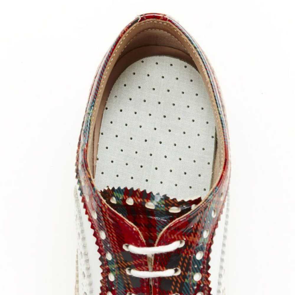 Churchs CHURCH'S Burwood red tartan patent white … - image 8