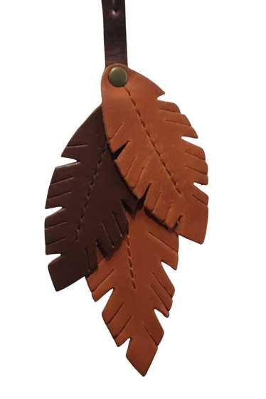 Portland Leather Leaf Tassel / Leaves / Feathers … - image 1