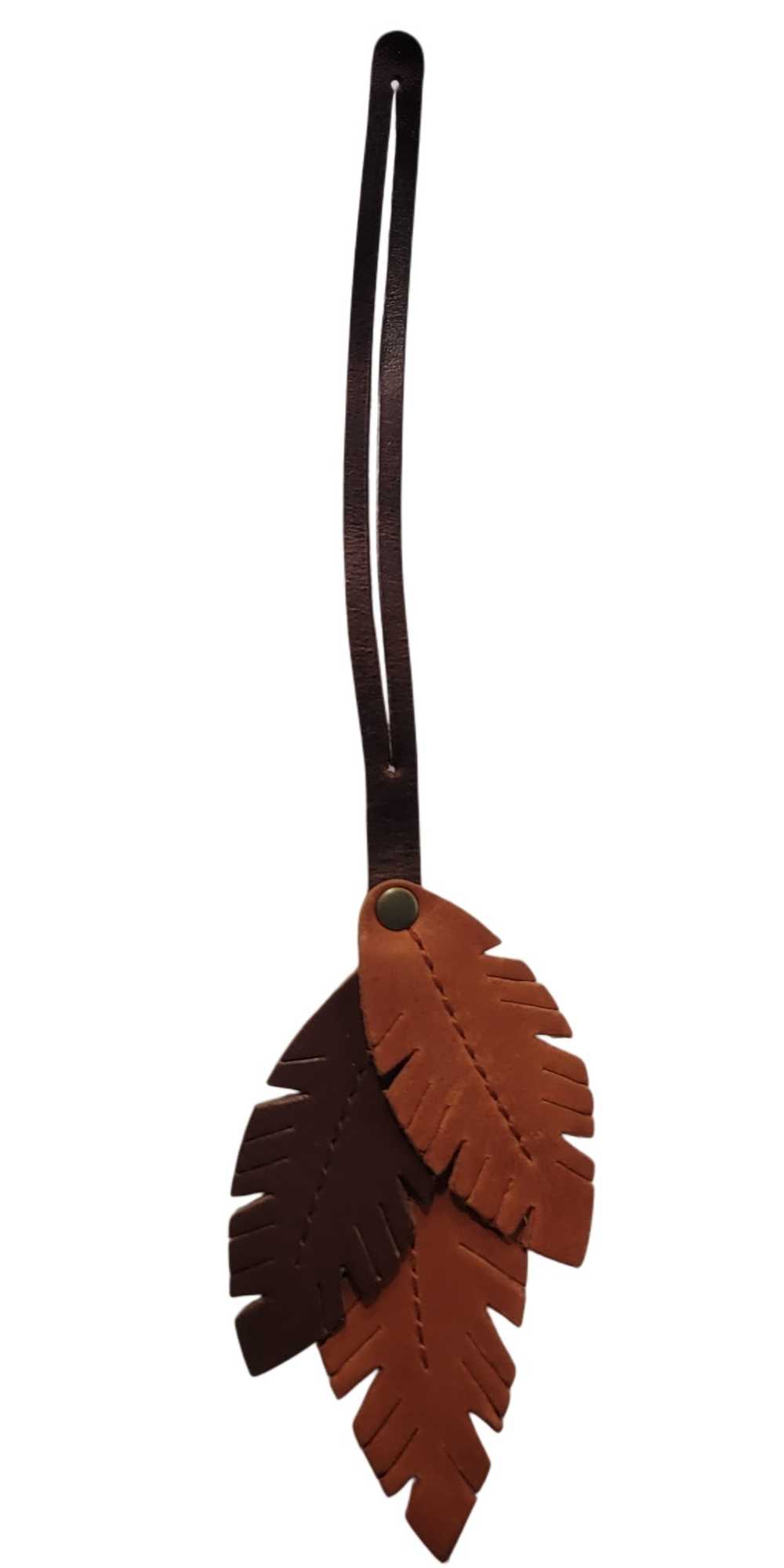 Portland Leather Leaf Tassel / Leaves / Feathers … - image 2