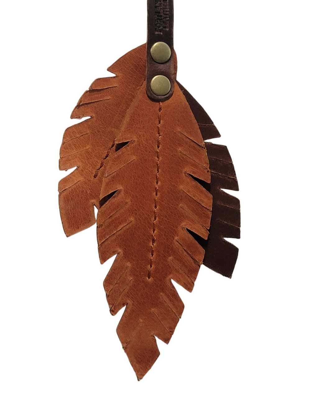 Portland Leather Leaf Tassel / Leaves / Feathers … - image 4