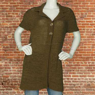 Other August Silk Shimmer Knit Cardigan Dress Ret… - image 1