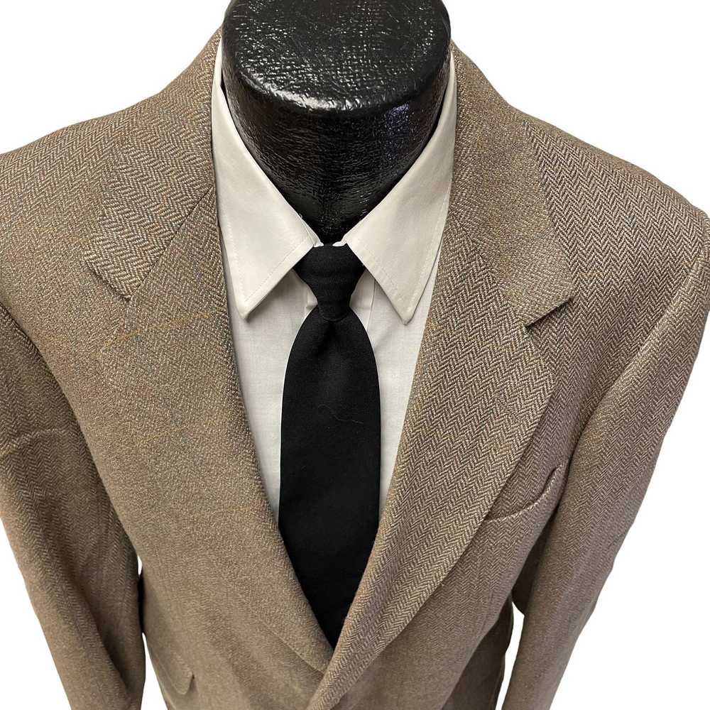 Other Vtg MAGEE HERRINGBONE Sport Coat Overcheck … - image 2