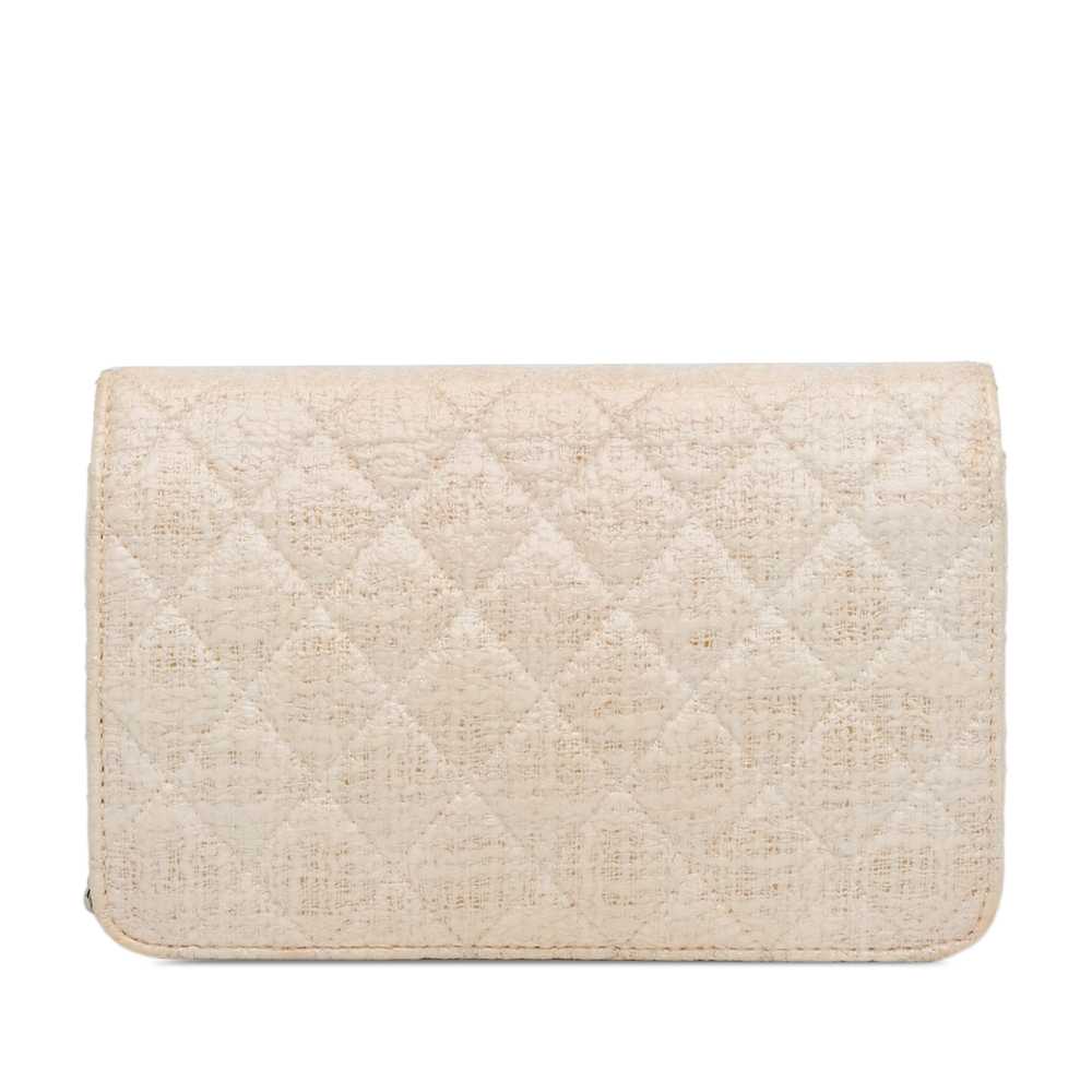 White Chanel CC Coated Tweed Wallet On Chain Cros… - image 3