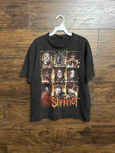 Designer Faded Slipknot T-shirt Band 9 Frames Tee 