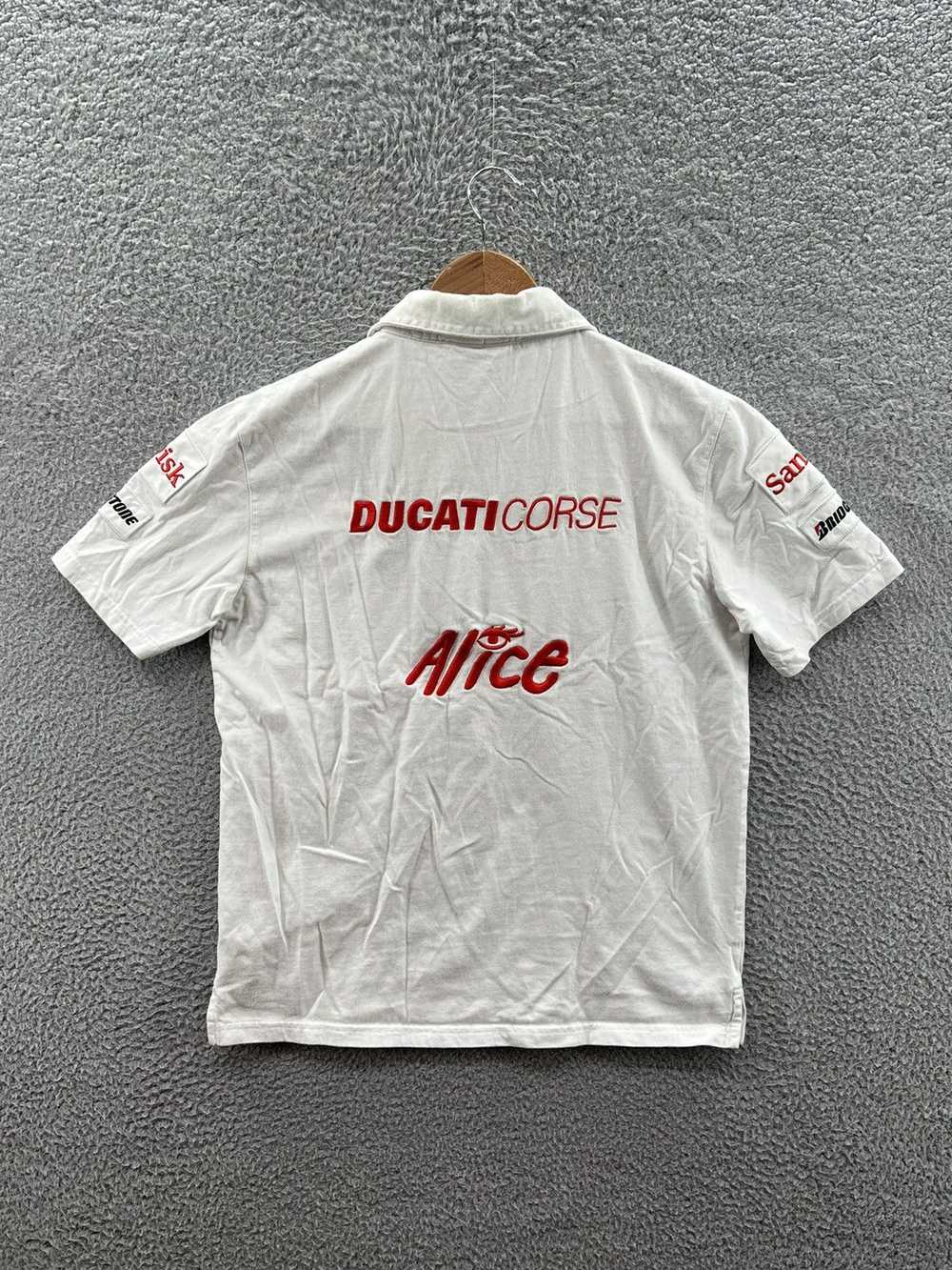 Ducati Vintage Ducati Corse Alice Racing Polo Whi… - image 2