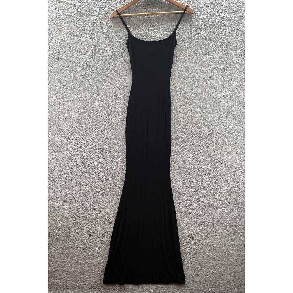 SKIMS Skims Black Ribbed Soft Lounge Long Slip Ma… - image 2