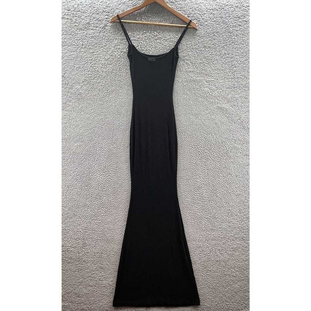 SKIMS Skims Black Ribbed Soft Lounge Long Slip Ma… - image 3