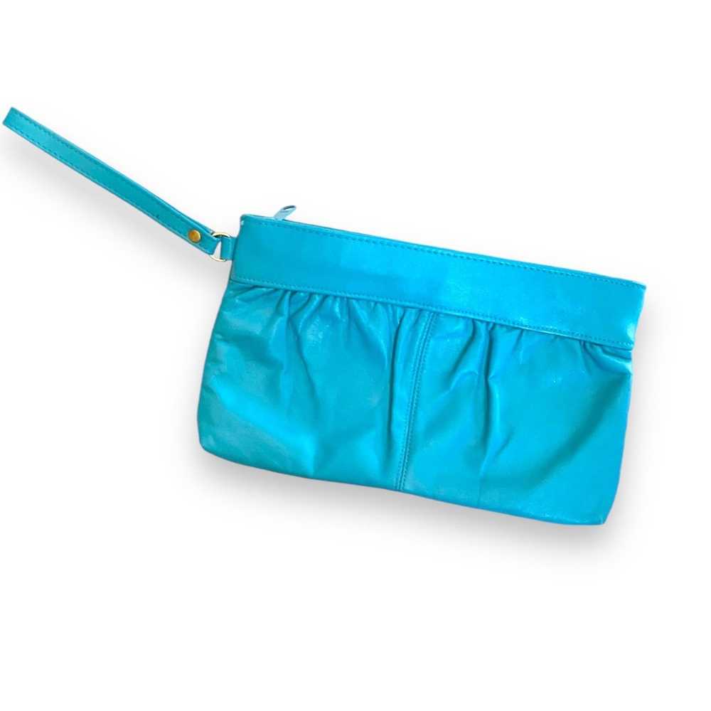 VNTG Wristlet Clutch Bag Purse Sz S Turquoise Blu… - image 1