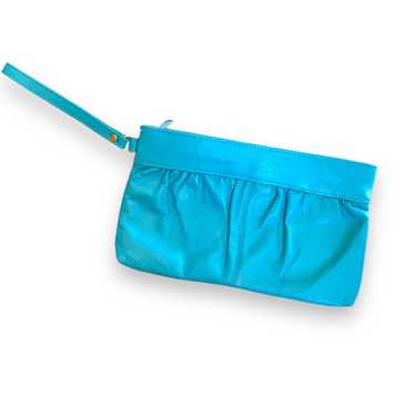 VNTG Wristlet Clutch Bag Purse Sz S Turquoise Blu… - image 1