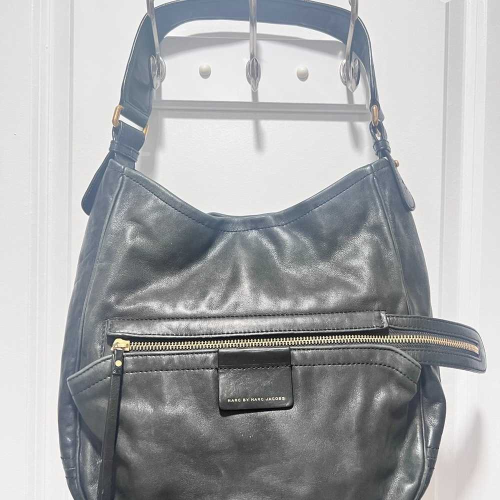 MARC BY MARC JACOBS Moto BLACK Leather Hobo Handb… - image 3