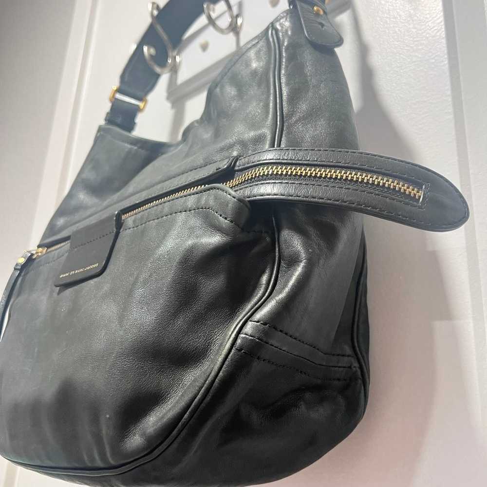 MARC BY MARC JACOBS Moto BLACK Leather Hobo Handb… - image 4