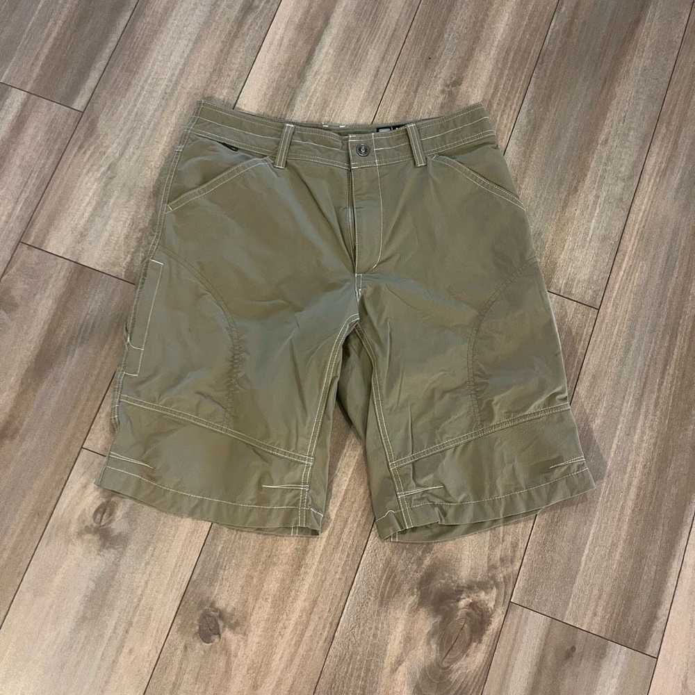 Kuhl Kuhl Khaki/Green Athletic Cargo Shorts Men 3… - image 1