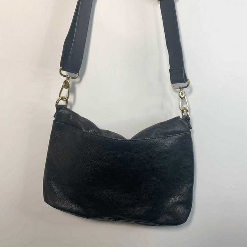 Margot Black Leather Purse 9x13" - image 5