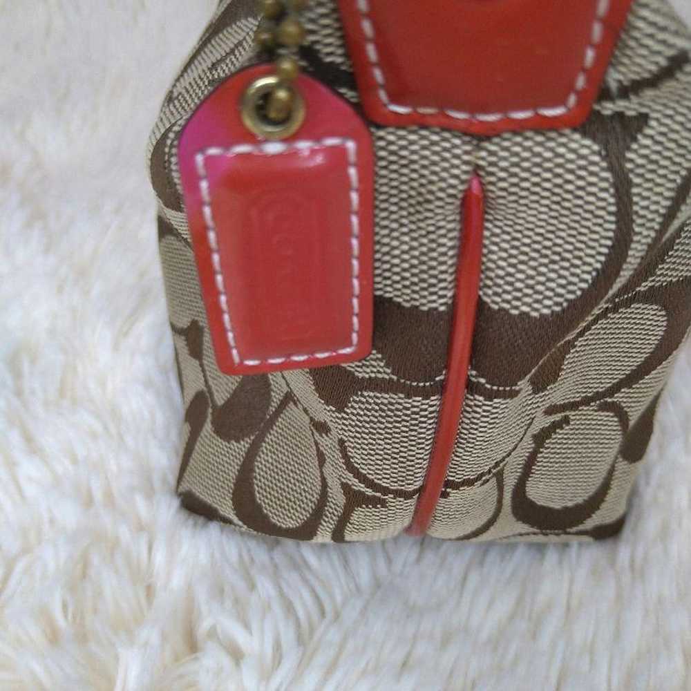 Rare [coach] flower motif accessory pouch handbag. - image 11