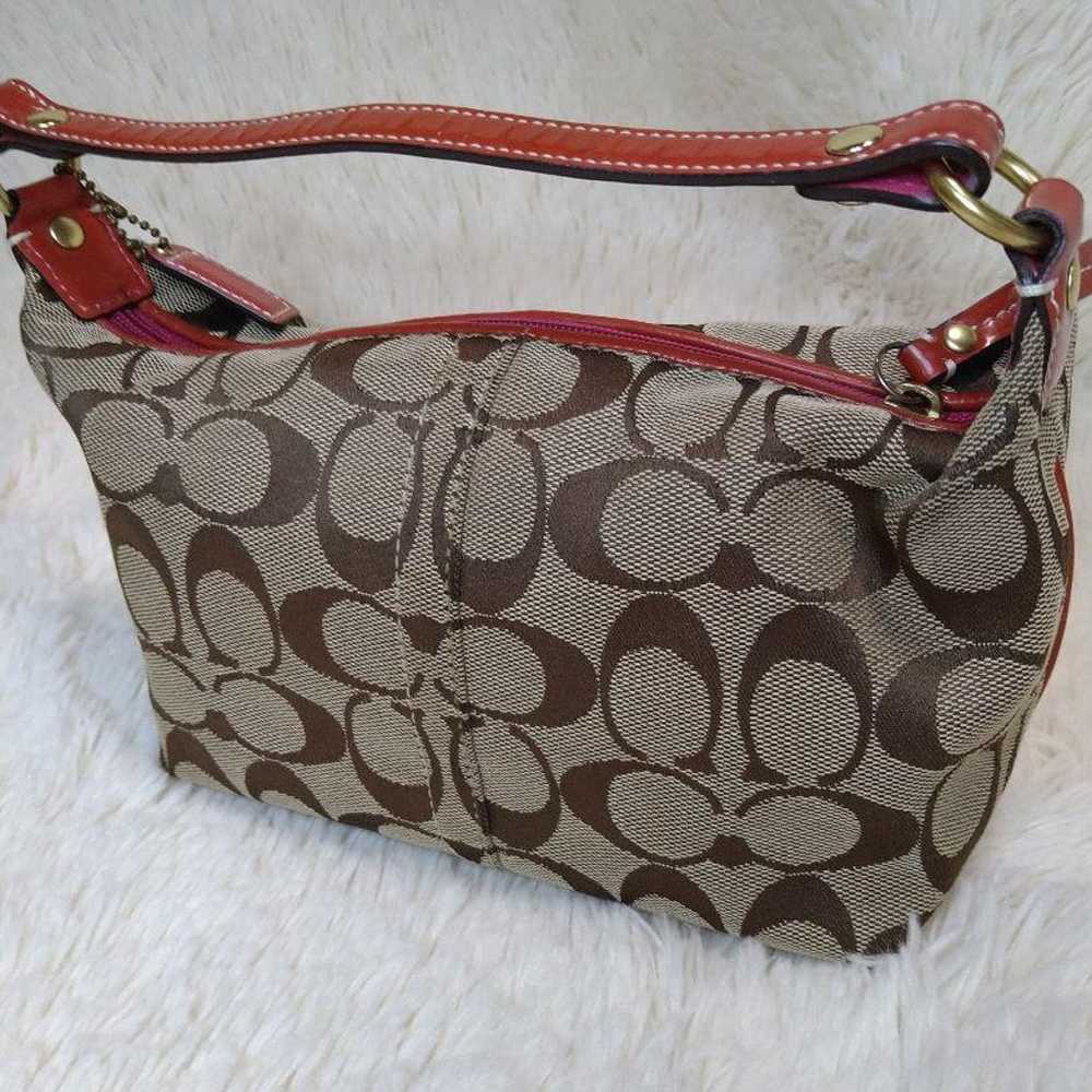 Rare [coach] flower motif accessory pouch handbag. - image 3