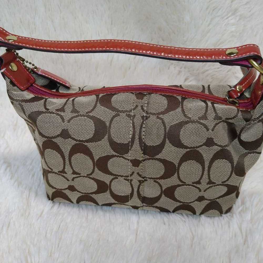 Rare [coach] flower motif accessory pouch handbag. - image 4