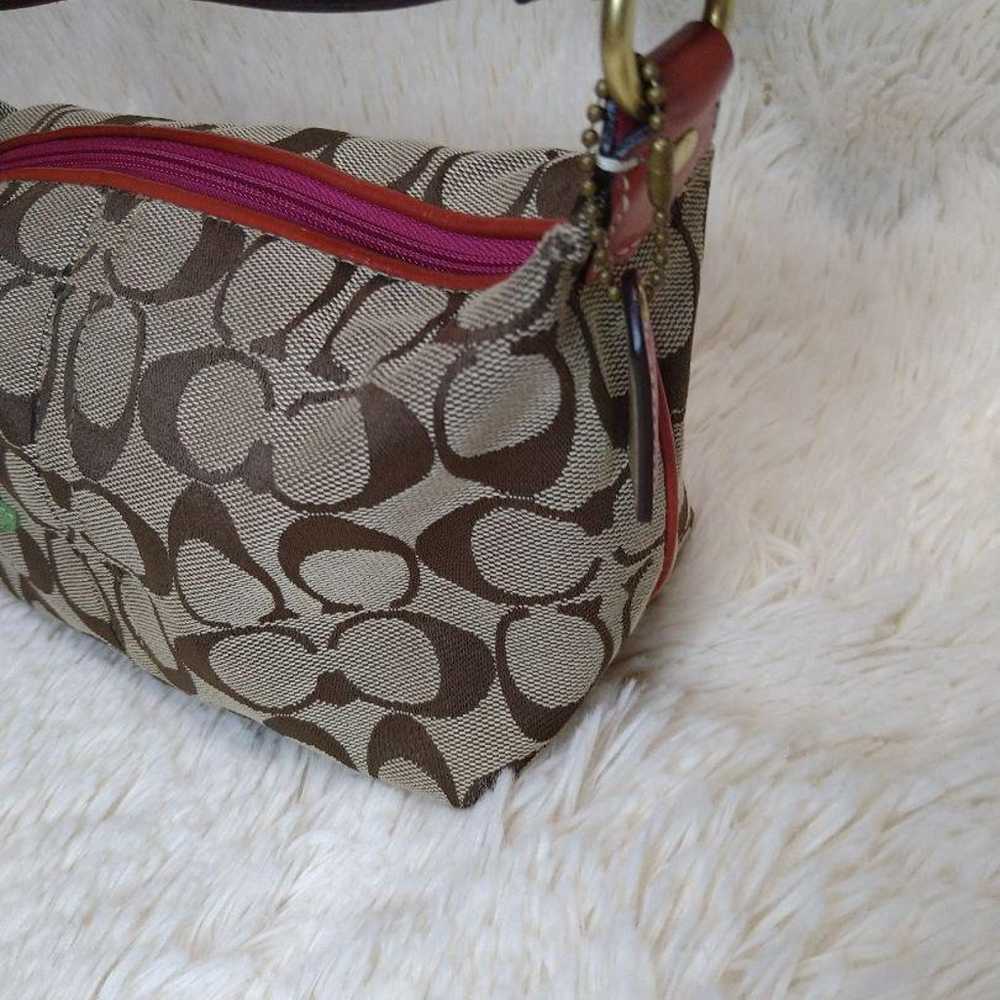 Rare [coach] flower motif accessory pouch handbag. - image 5