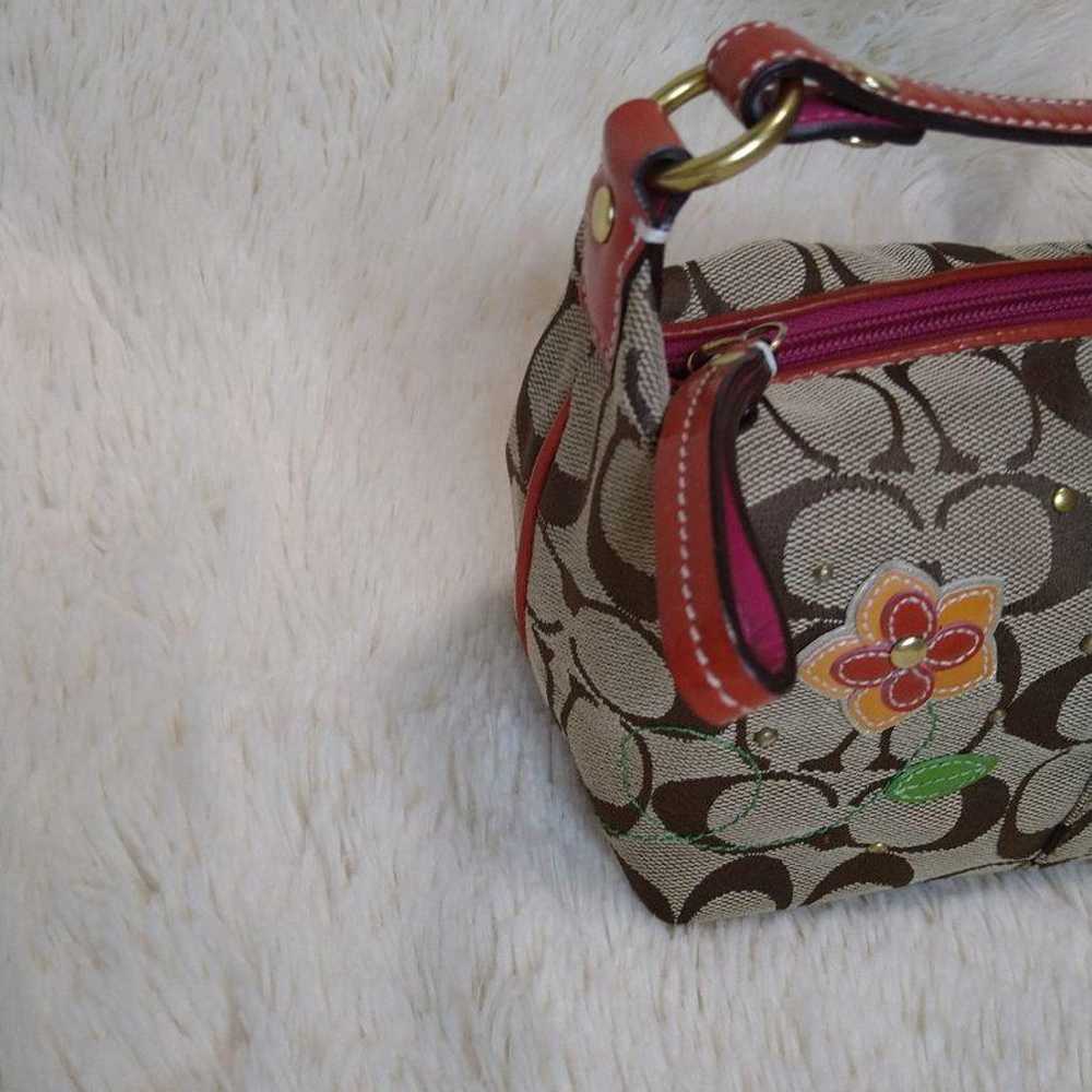 Rare [coach] flower motif accessory pouch handbag. - image 6