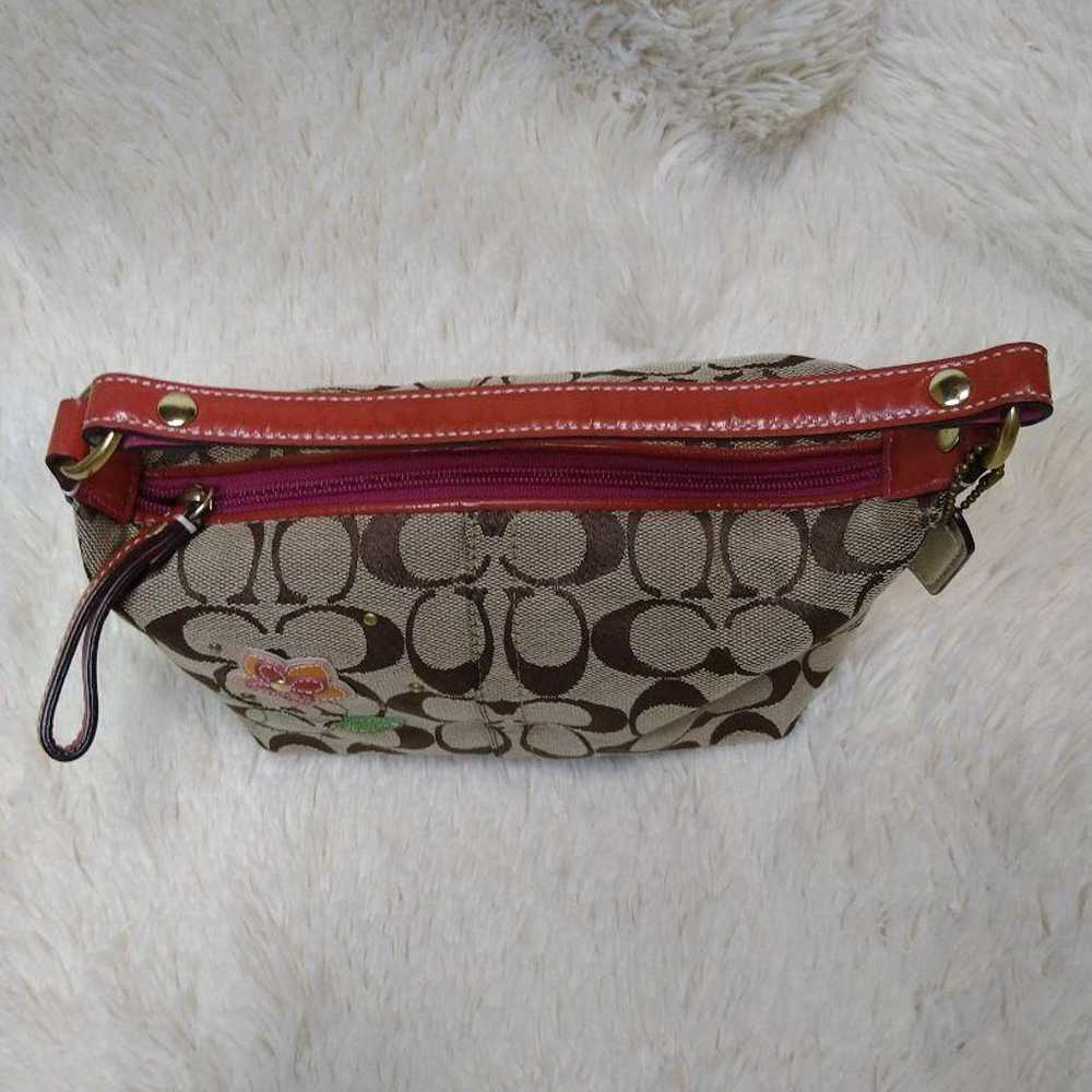 Rare [coach] flower motif accessory pouch handbag. - image 7