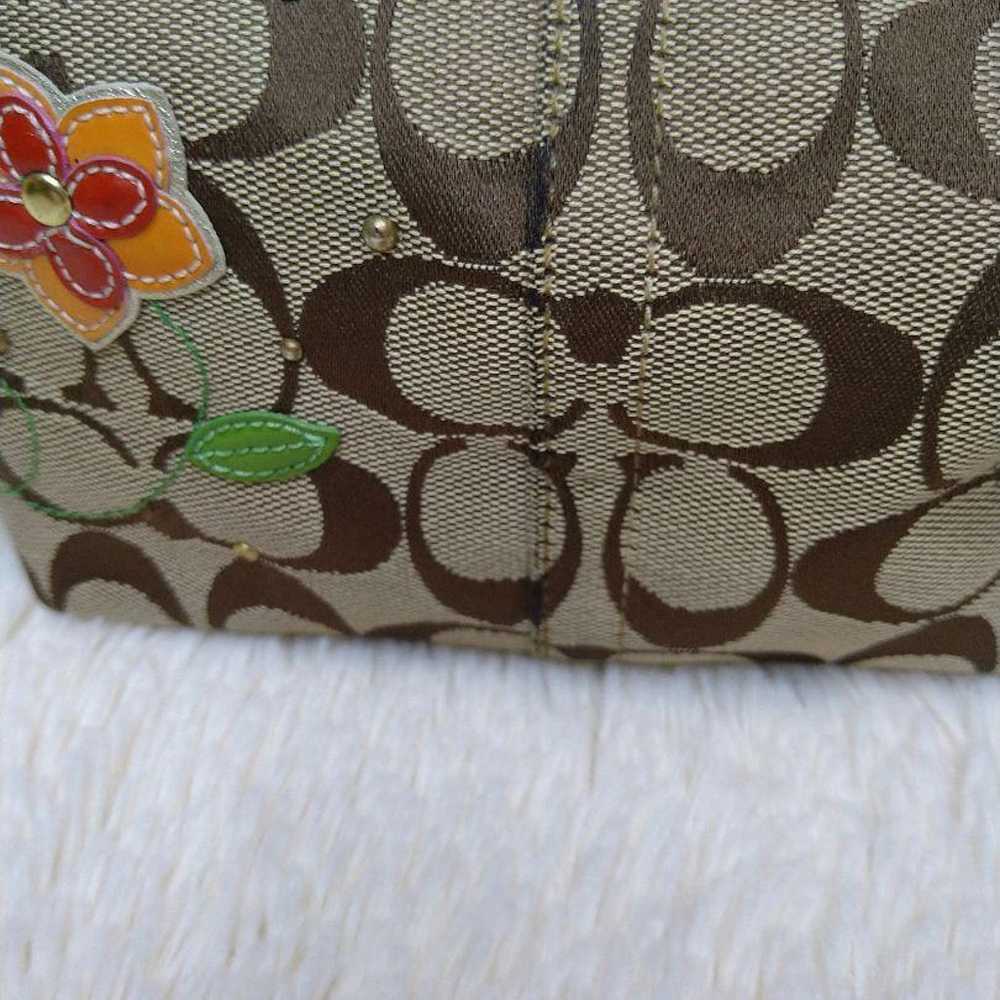 Rare [coach] flower motif accessory pouch handbag. - image 8