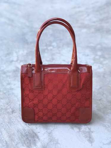 Gucci AUTHENTIC GUCCI RED MONOGRAM SMALL HANDBAG