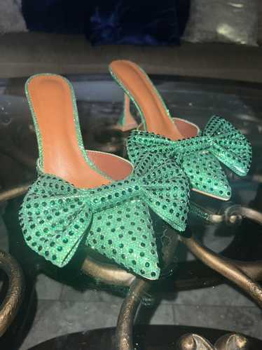 Other Crystal Emerald Green Kitten Mules