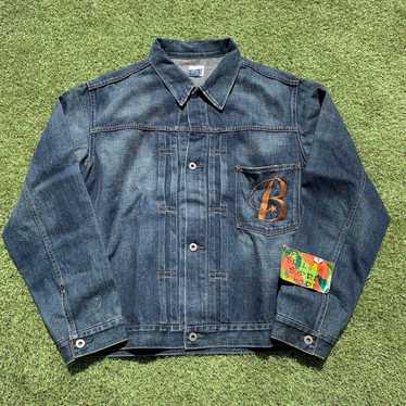 BAPE embroidery denim jacket - image 1