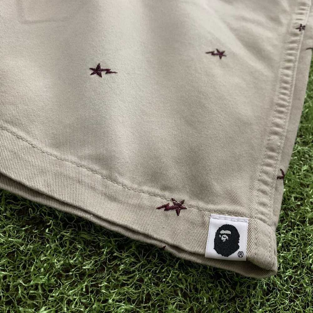 BAPE Sta embroidery shorts beige - image 2