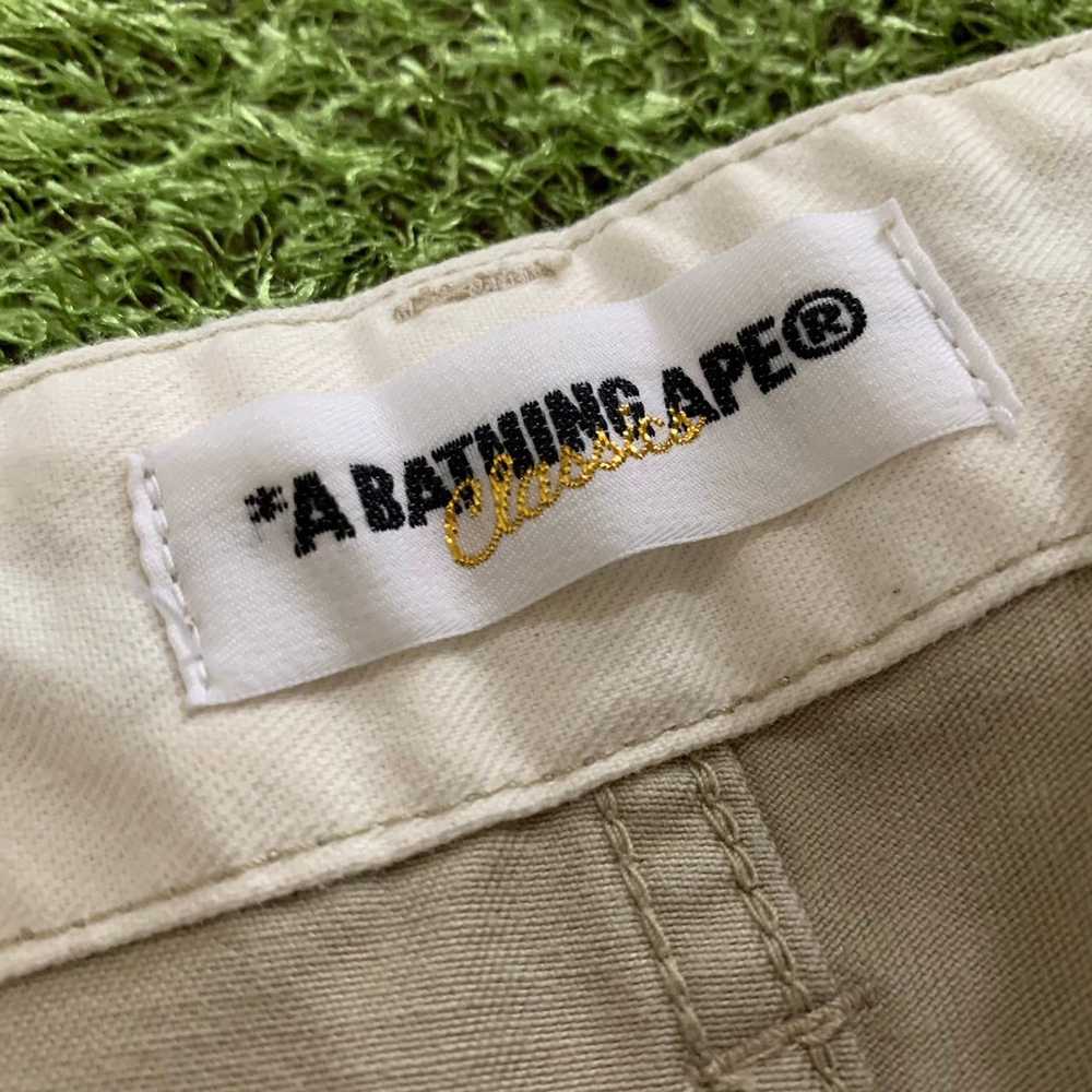 BAPE Sta embroidery shorts beige - image 4