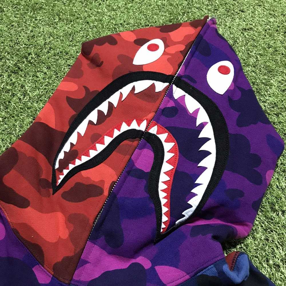 BAPE Shark Mix crazy Camo Full Zip Hoodie - image 3