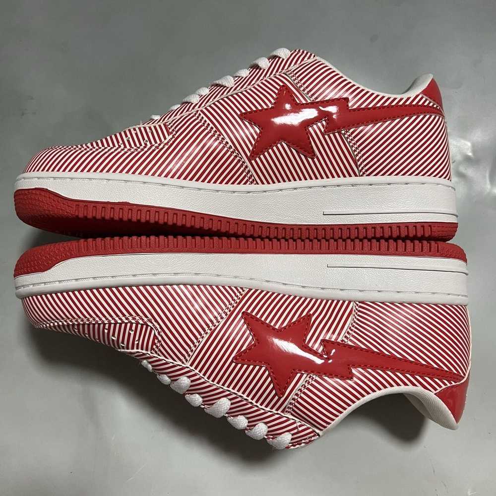 2007 BAPE Sta striped/Red/White patent leather - image 4