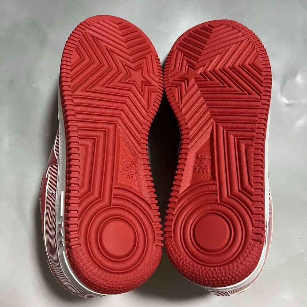 2007 BAPE Sta striped/Red/White patent leather - image 5