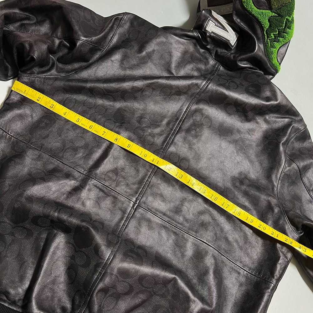 BAPE x coach shark full zip hoodie leather jacket… - image 7