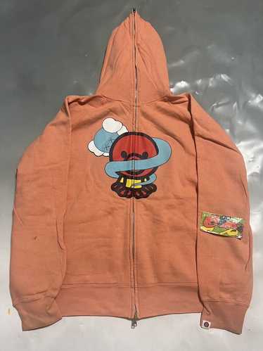 BAPE KAWS full zip hoodie orange