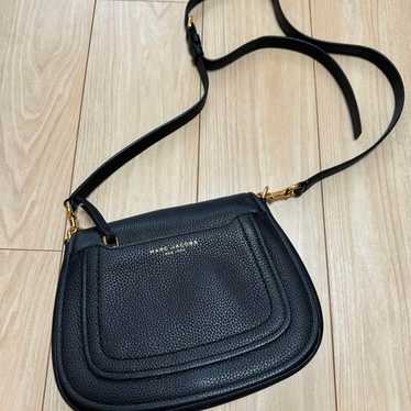 MARC JACOBS Leather Shoulder Bag Black