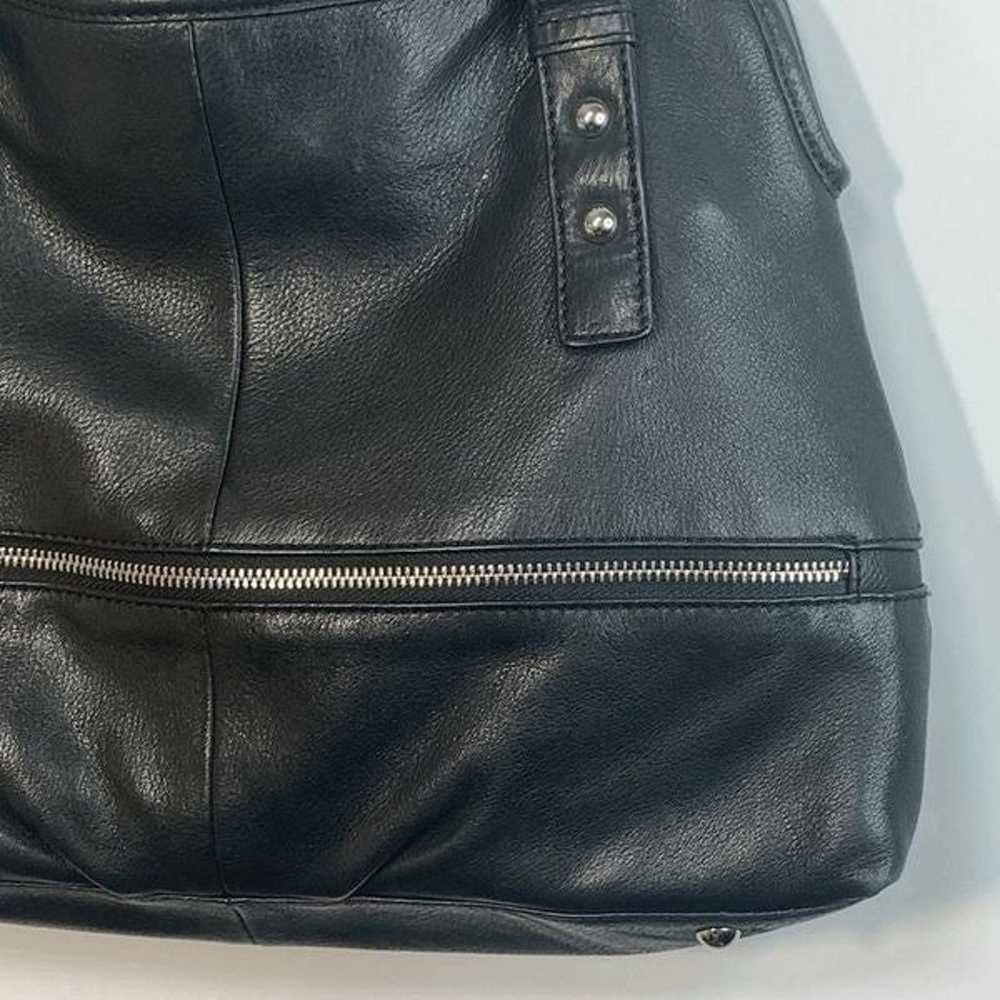 Vintage B Makowsky Black Leather Purse 17x14" - image 2