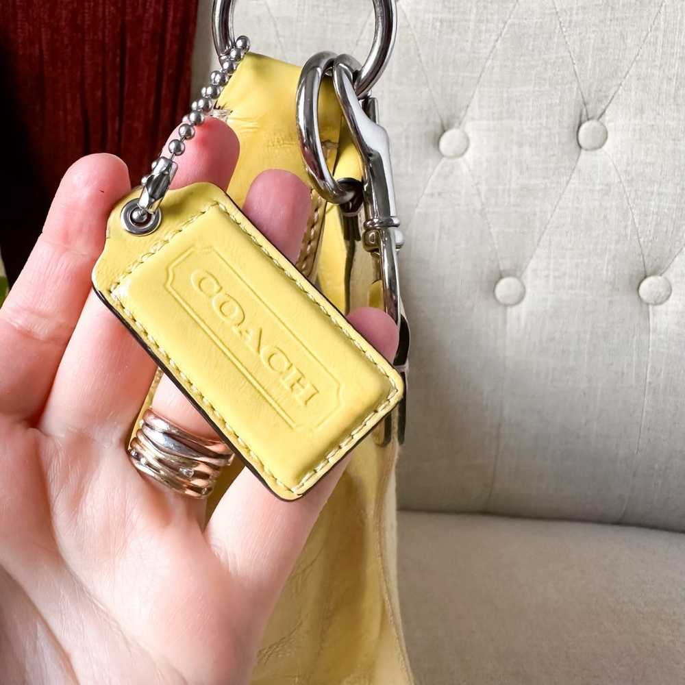 COACH Yellow Signature Patent Leather Convertible… - image 10