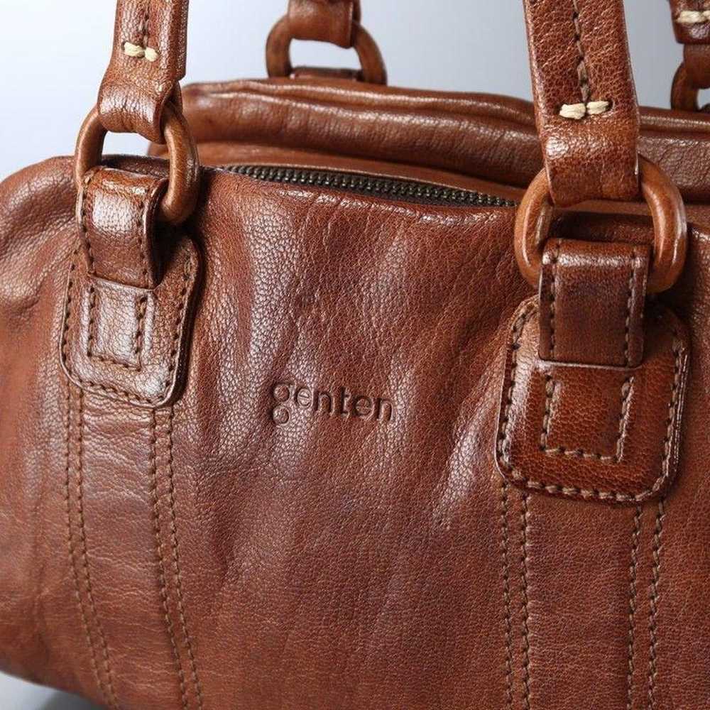 genten Genuine Goat Nume Mini Boston Handbag Leat… - image 4