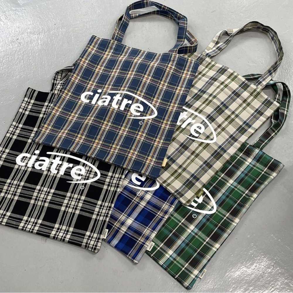 ciatre check pattern tote bag - image 1