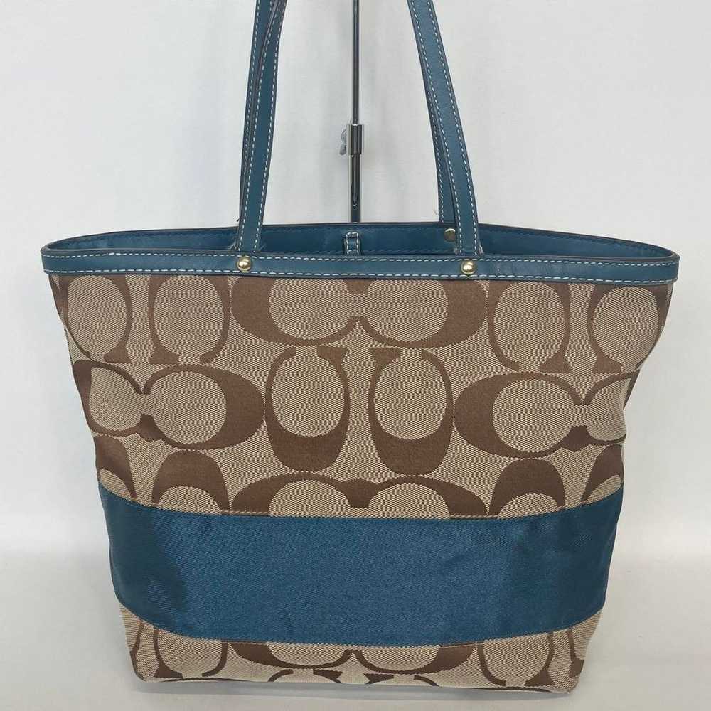 2409-18 | Coach Signature Tote Bag Blue - image 2