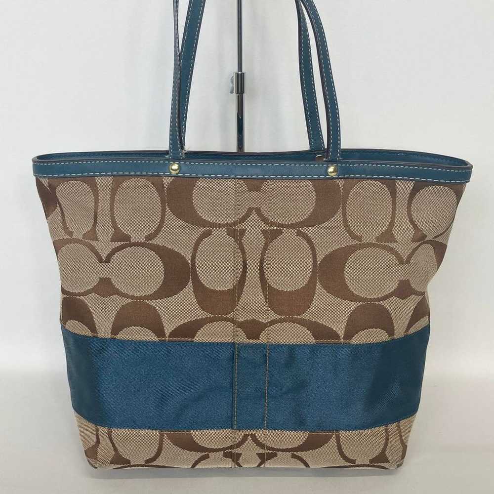 2409-18 | Coach Signature Tote Bag Blue - image 3