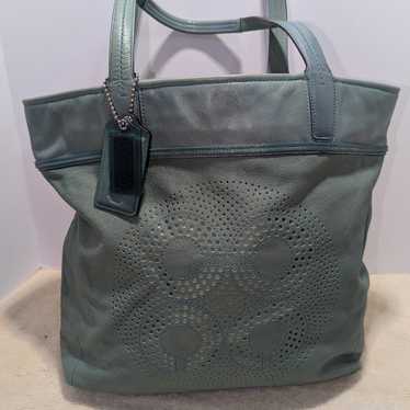 COACH Vintage Signature Audrey Perforated Leather… - image 1