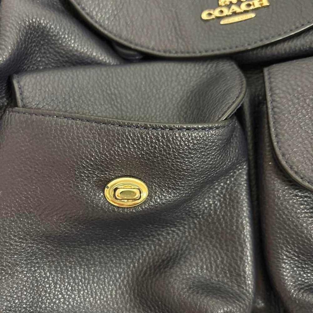 COACH black leather backpack - image 5