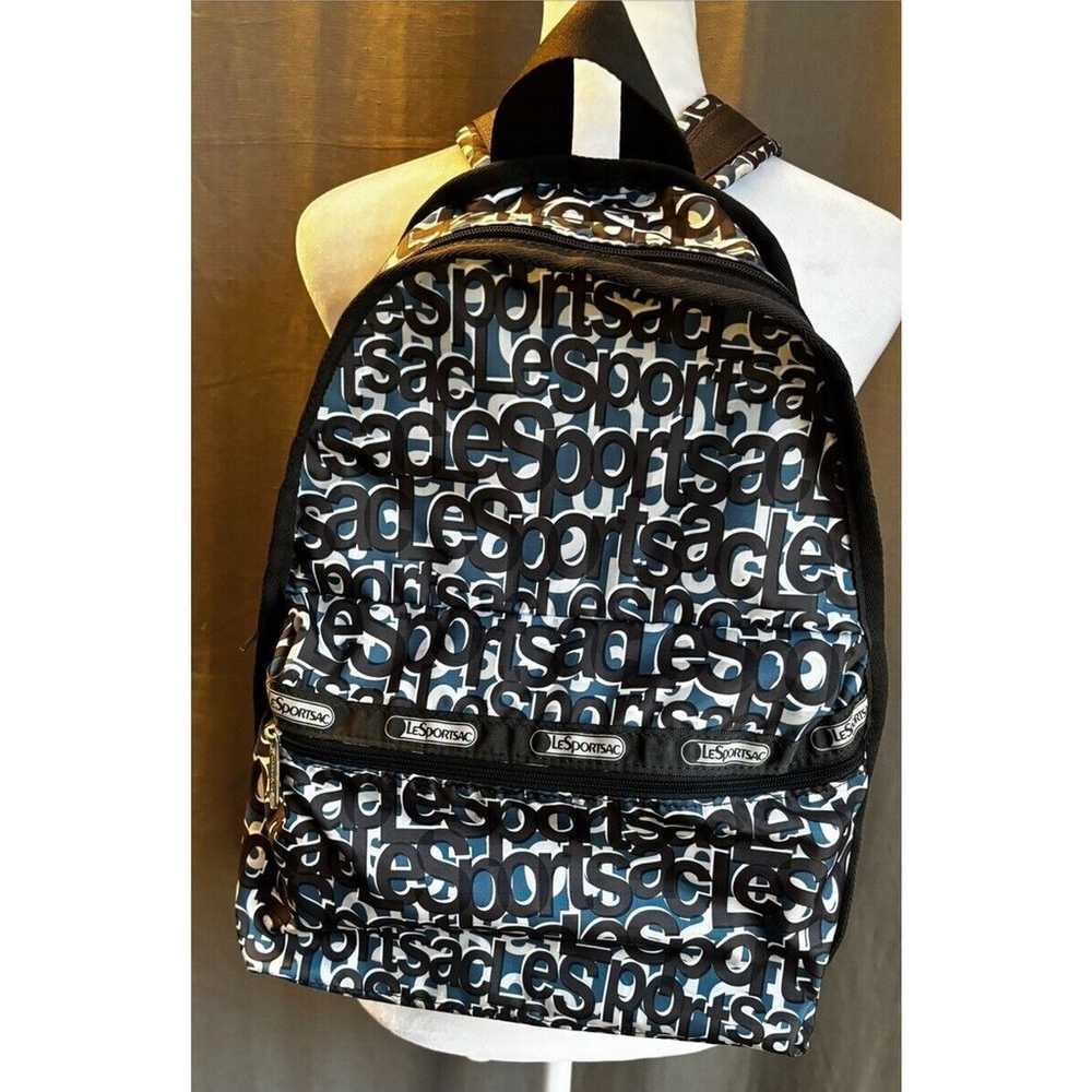 LeSportsac Rucksack Daypack Backpack Nylon Logo p… - image 1